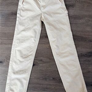 American Eagle Outfitters Highrise Cream Painters Pants. Size 2. Cotton Blend